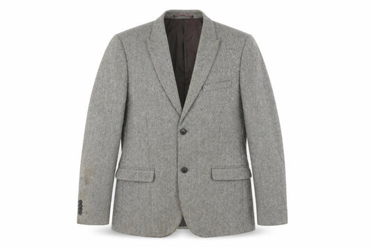 Topman Men's Grey Wool Blend Blazer Size 40R