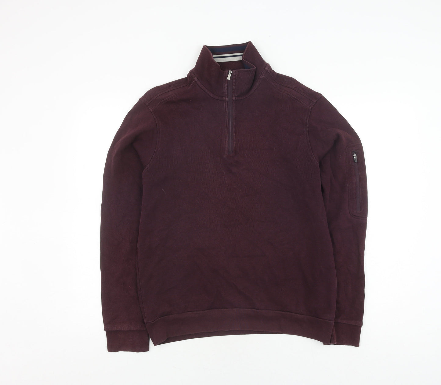 Marks and Spencer Men's Purple Knit Pullover Sweatshirt