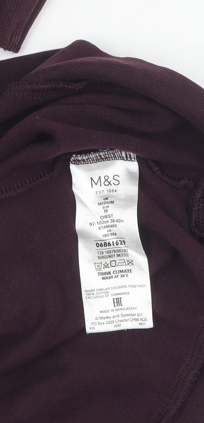 Marks & Spencer Men's Purple Knit Pullover Sweatshirt