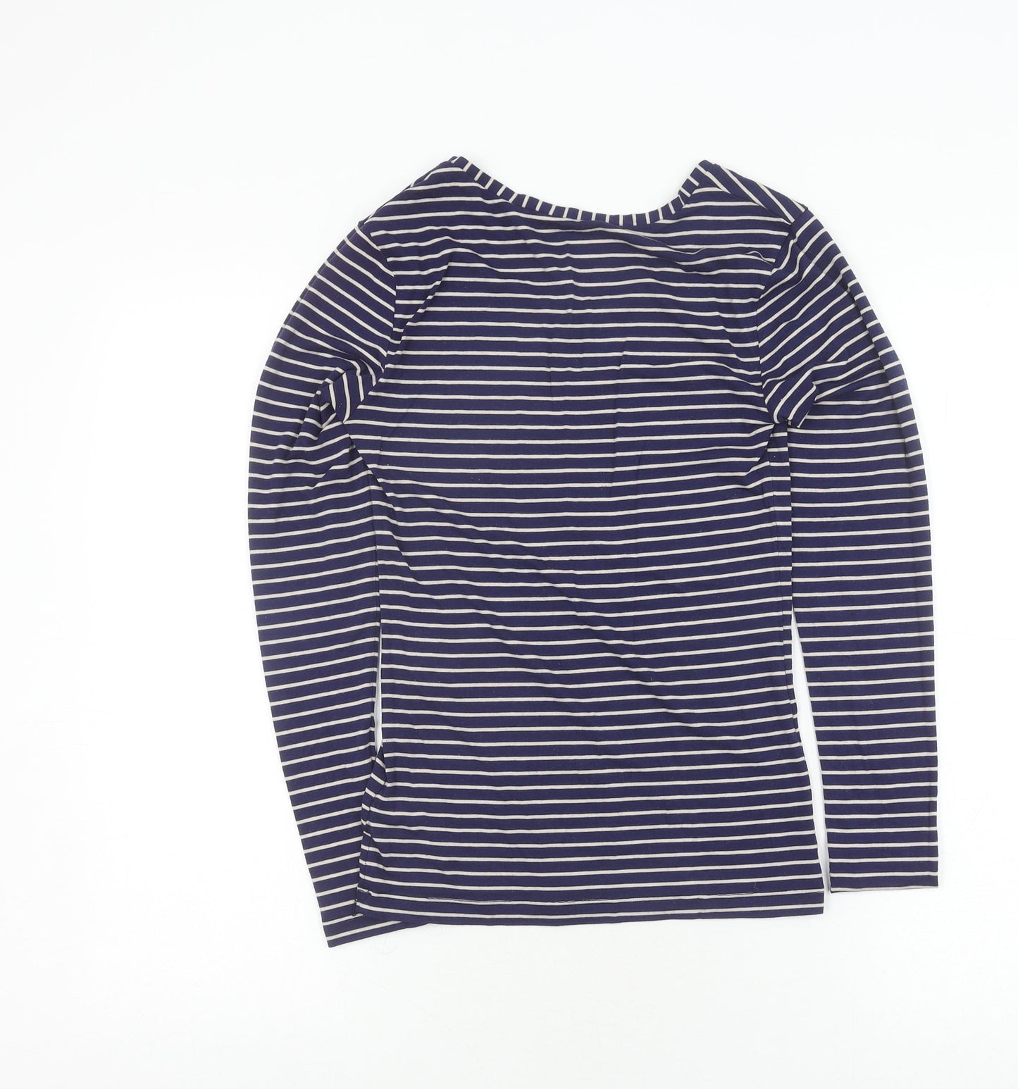 Marks and Spencer Women's XL Blue Striped Jersey T-Shirt