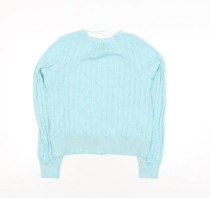 Pimkie Women's Blue Cable-Knit Cardigan M