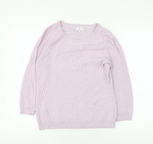 CC Women's Ivory Pullover Jumper Size S Cable-Knit
