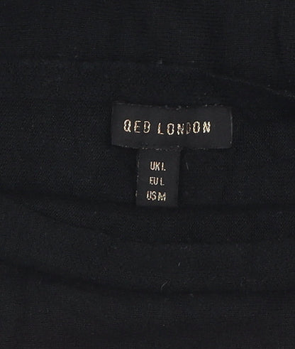 QED London Women's Black L Sequin Pullover Jumper
