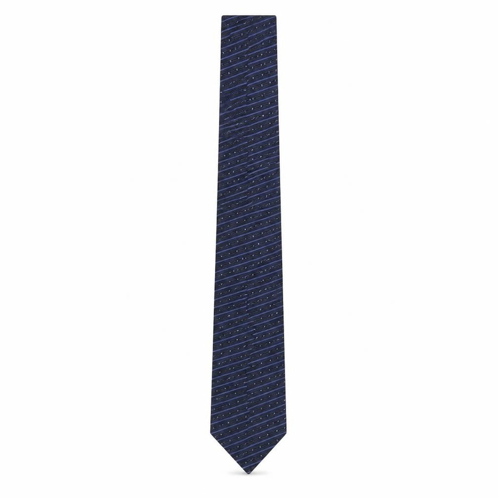Van Heusen Men's Blue Striped Silk Tie