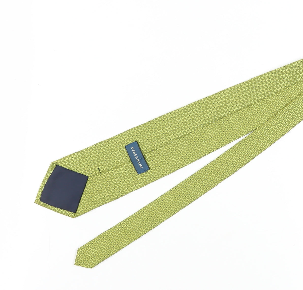Debenhams Green Geometric Slim Silk Tie for Men