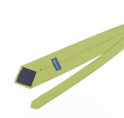Debenhams Green Geometric Slim Silk Tie for Men