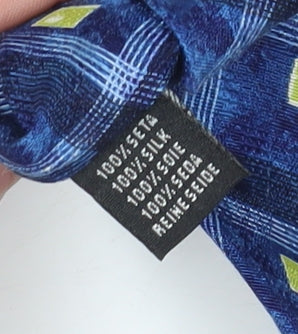 Baumler Men's Blue Plaid Silk Tie