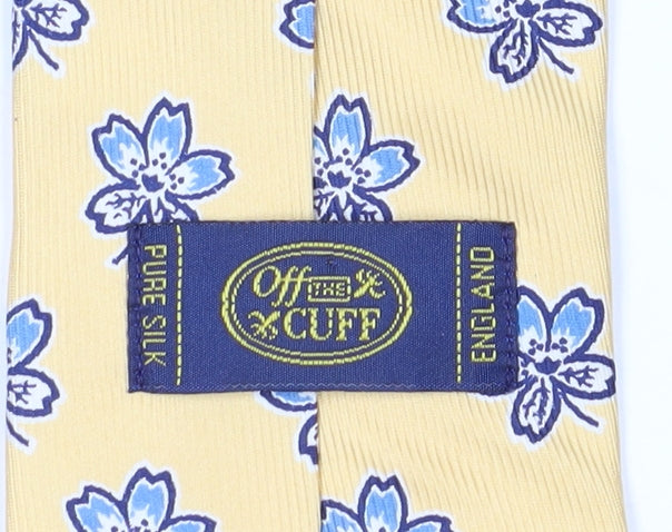 Off The Cuff Men’s Yellow Floral Silk Tie