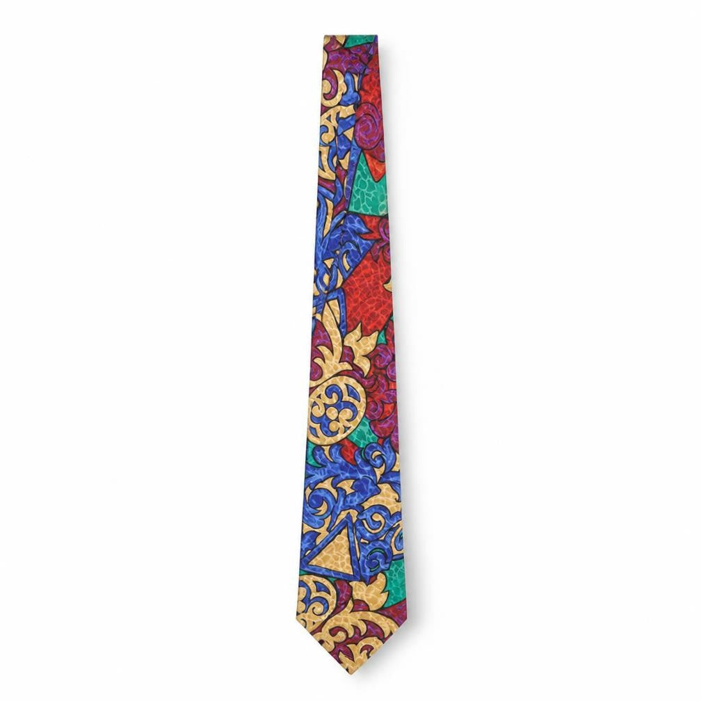 Pink Flamingo Men's Multicoloured Geometric Tie