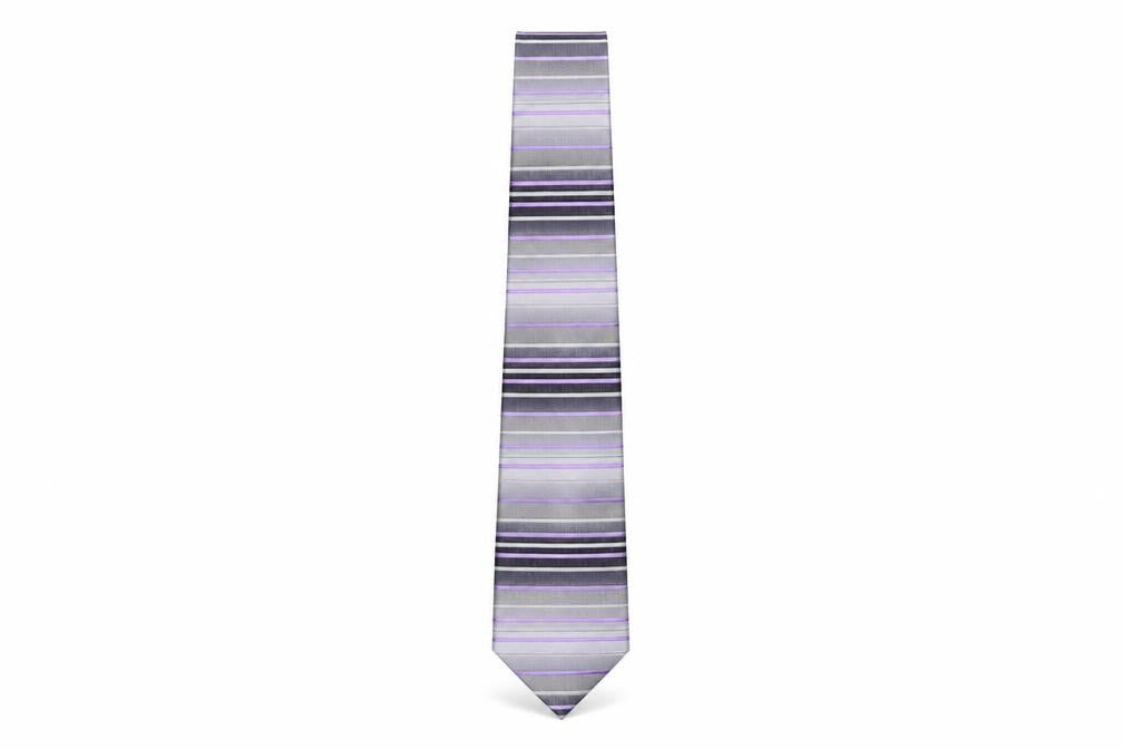 Jacques Heim Men’s Multicoloured Striped Silk Tie