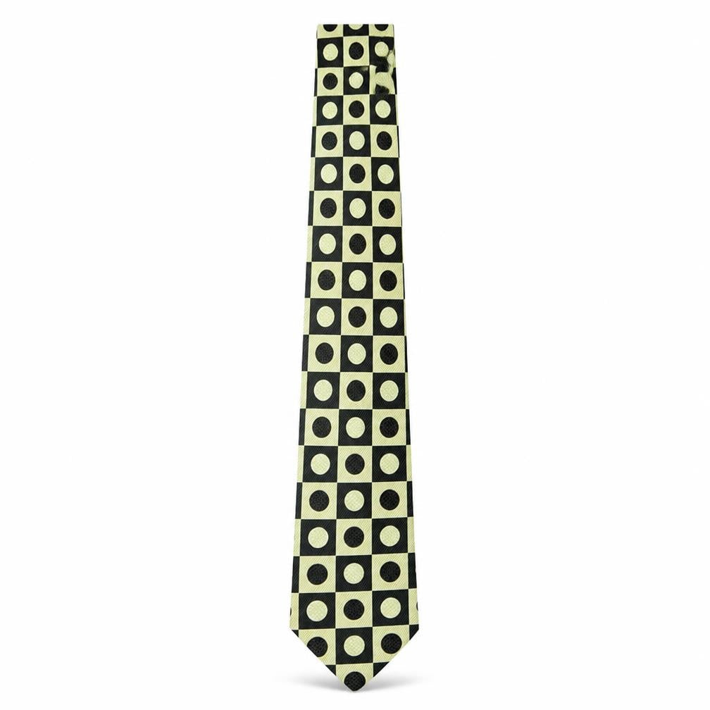 Jacques Estier Men's Black Polka Dot Tie - One Size