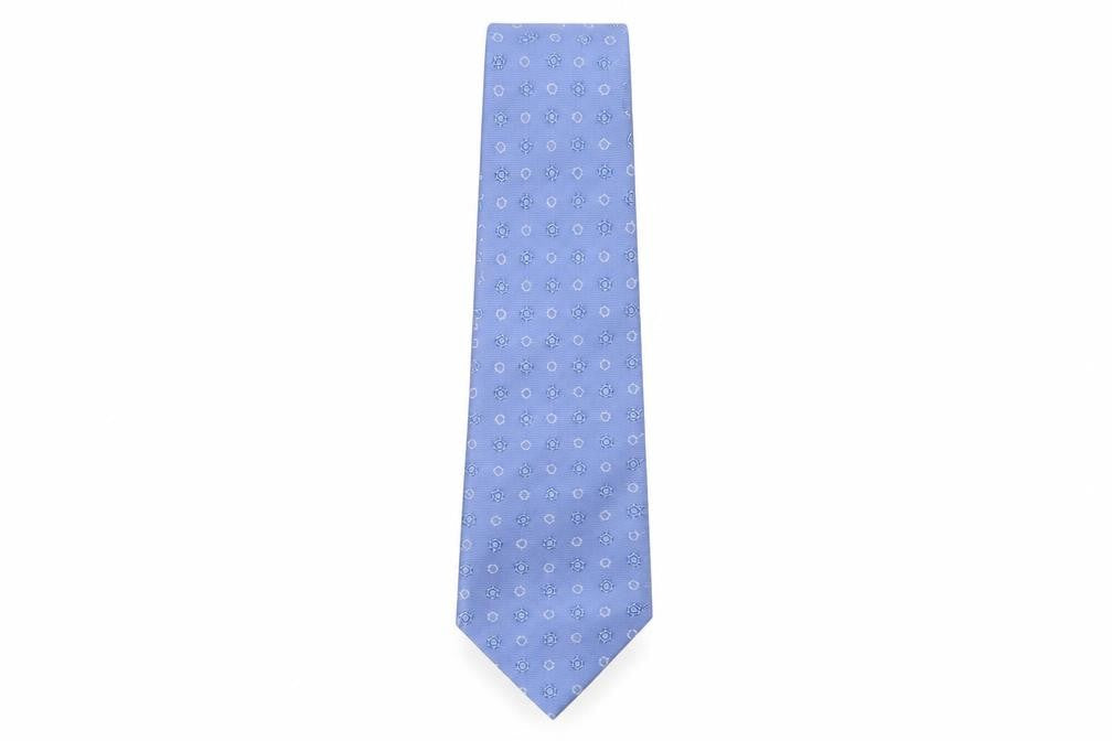 Bijoux Terner Men's Blue Geometric Silk Tie
