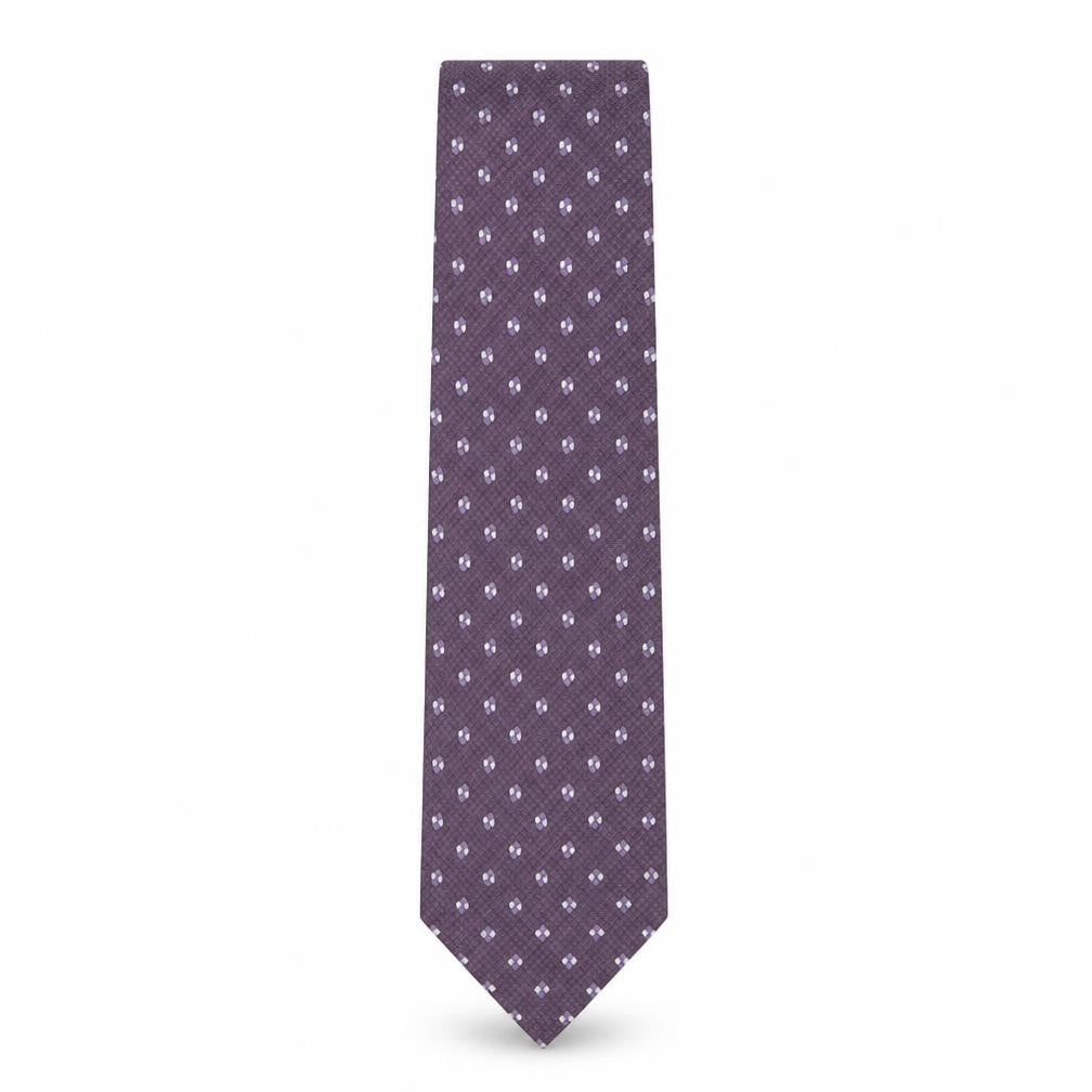 Tobias Barrett Men's Purple Geometric Silk Tie