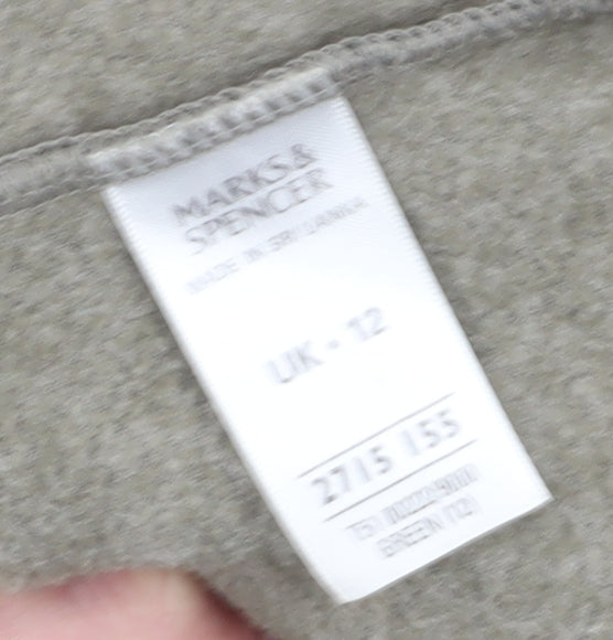 Marks and Spencer Green Fleece Hooded Jacket, Size 12