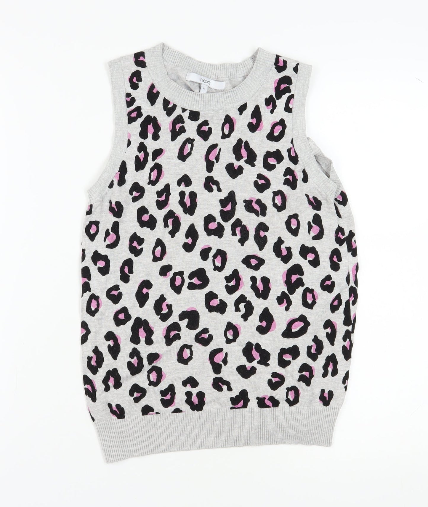 Next Women's Grey Animal Print Sleeveless Vest XS