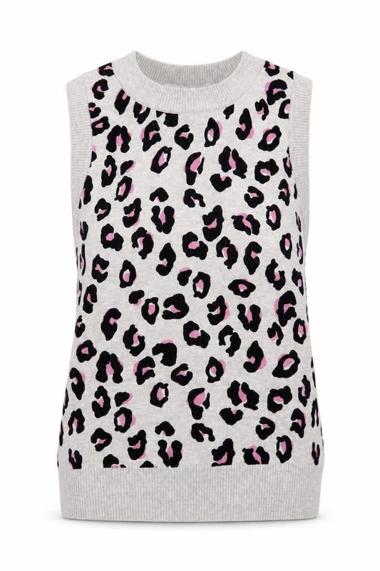 Next Women's Grey Animal Print Sleeveless Vest XS