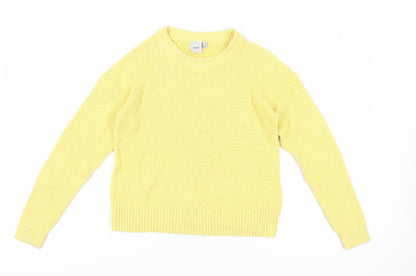 Additional front view of ICHI Women's Yellow jumper, size S