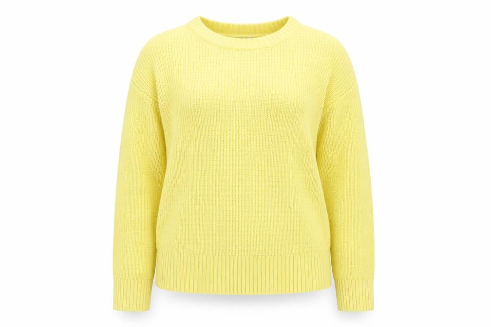 ICHI Women's Yellow Pullover Jumper, Size S