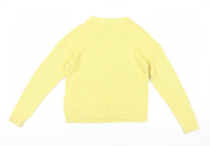 Back view of ICHI Women's Yellow jumper, size S