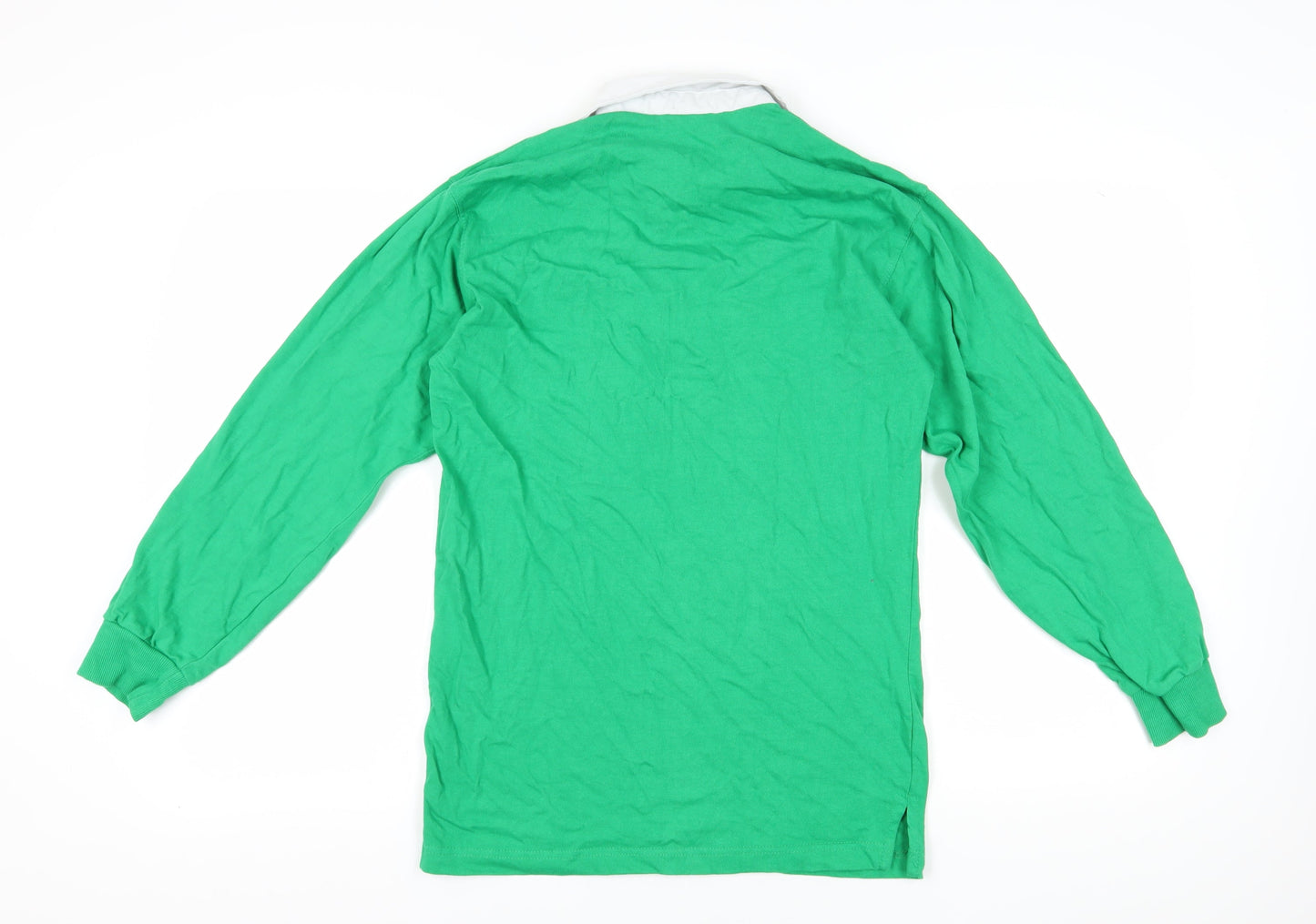 Front Row Green Polo Long Sleeve Unisex Medium Casual