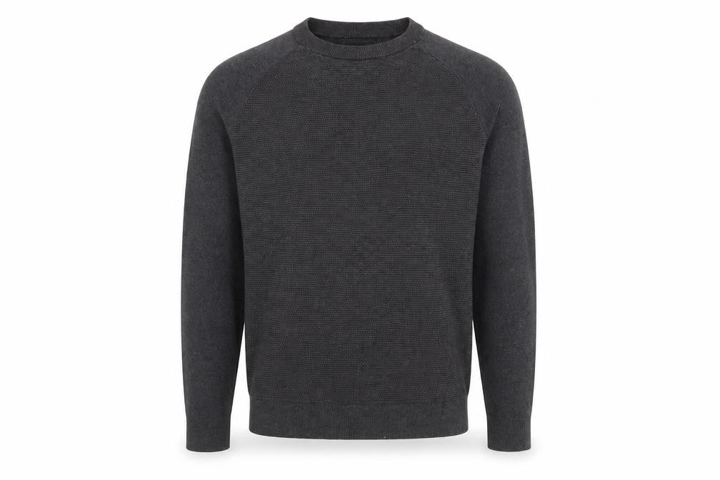 Jack & Jones Men Grey Cotton Pullover Jumper L