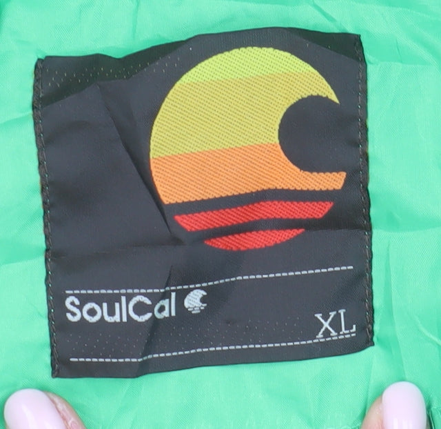 SoulCal Men's XL Green Windbreaker Jacket
