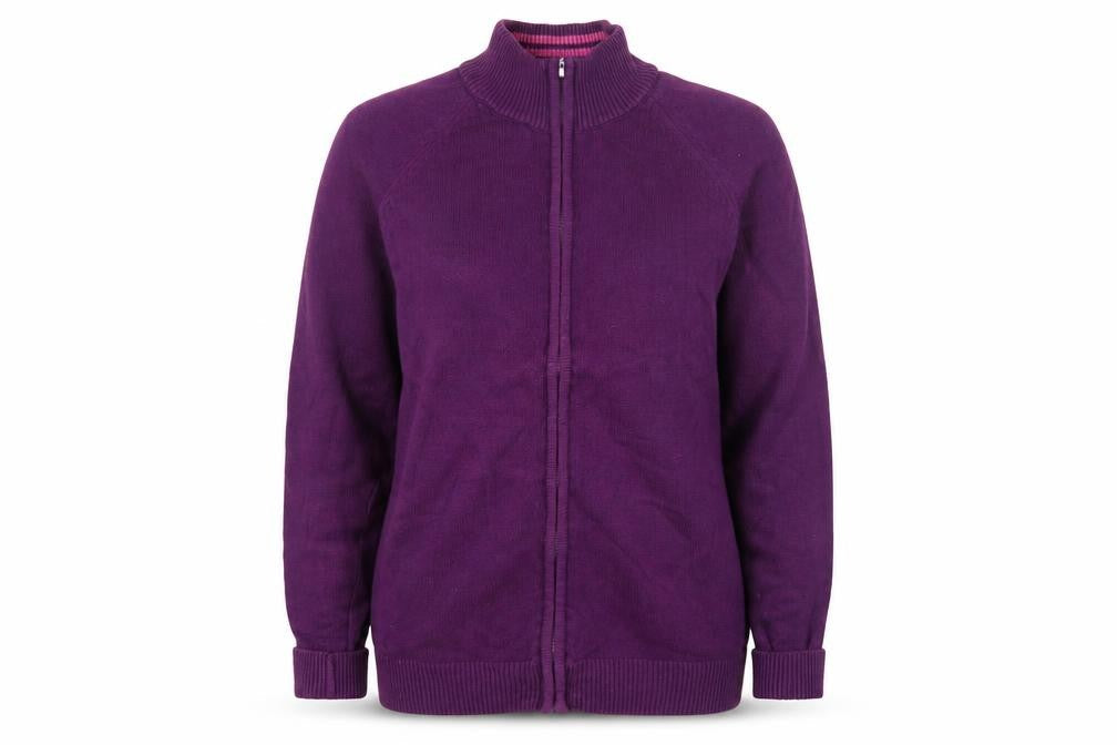 Cotton Traders Women's Purple Jacket, Size L, Full Zip