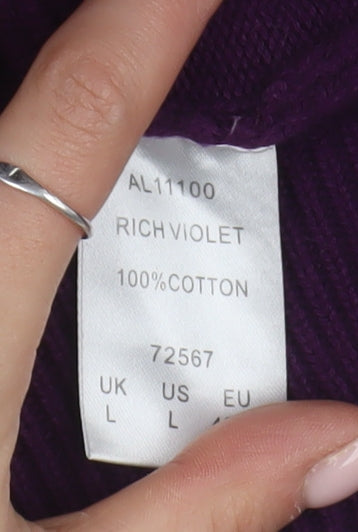 Cotton Traders Women's Purple Jacket, Size L, Full Zip