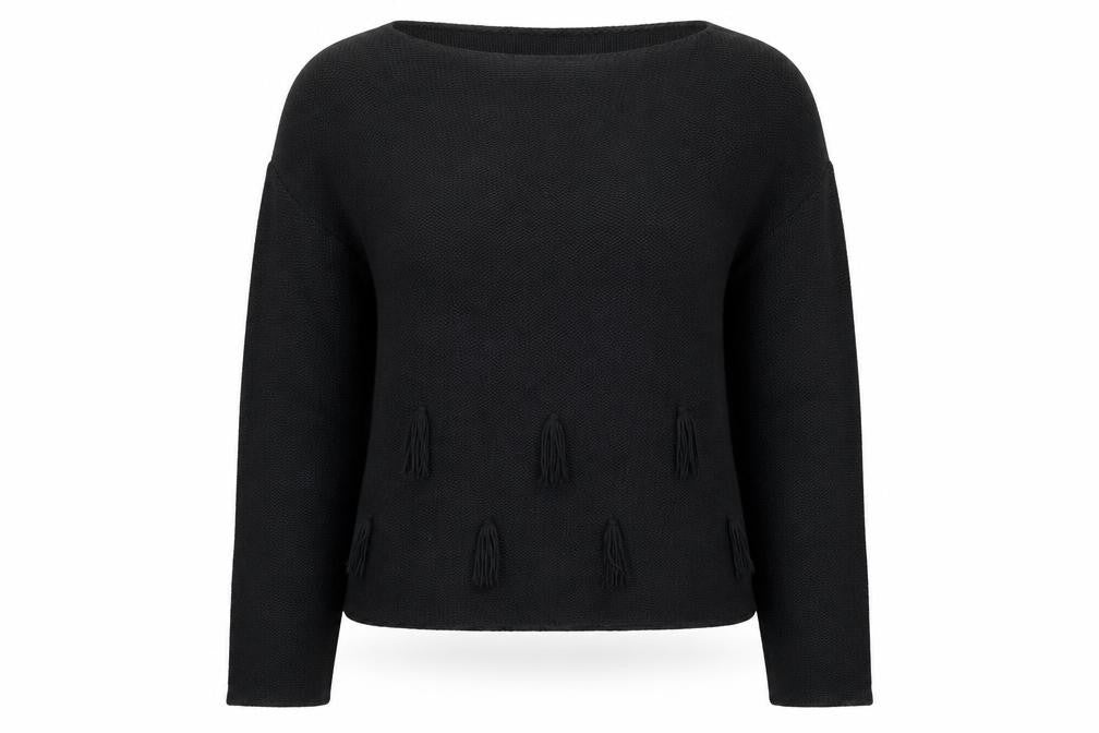 Chianti Women's Black Pullover Jumper, M, Round Neck