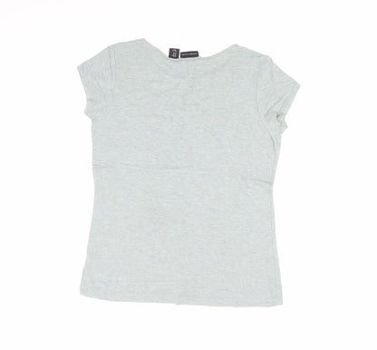 Adrienne Vittadini Women's Green M Basic T-Shirt