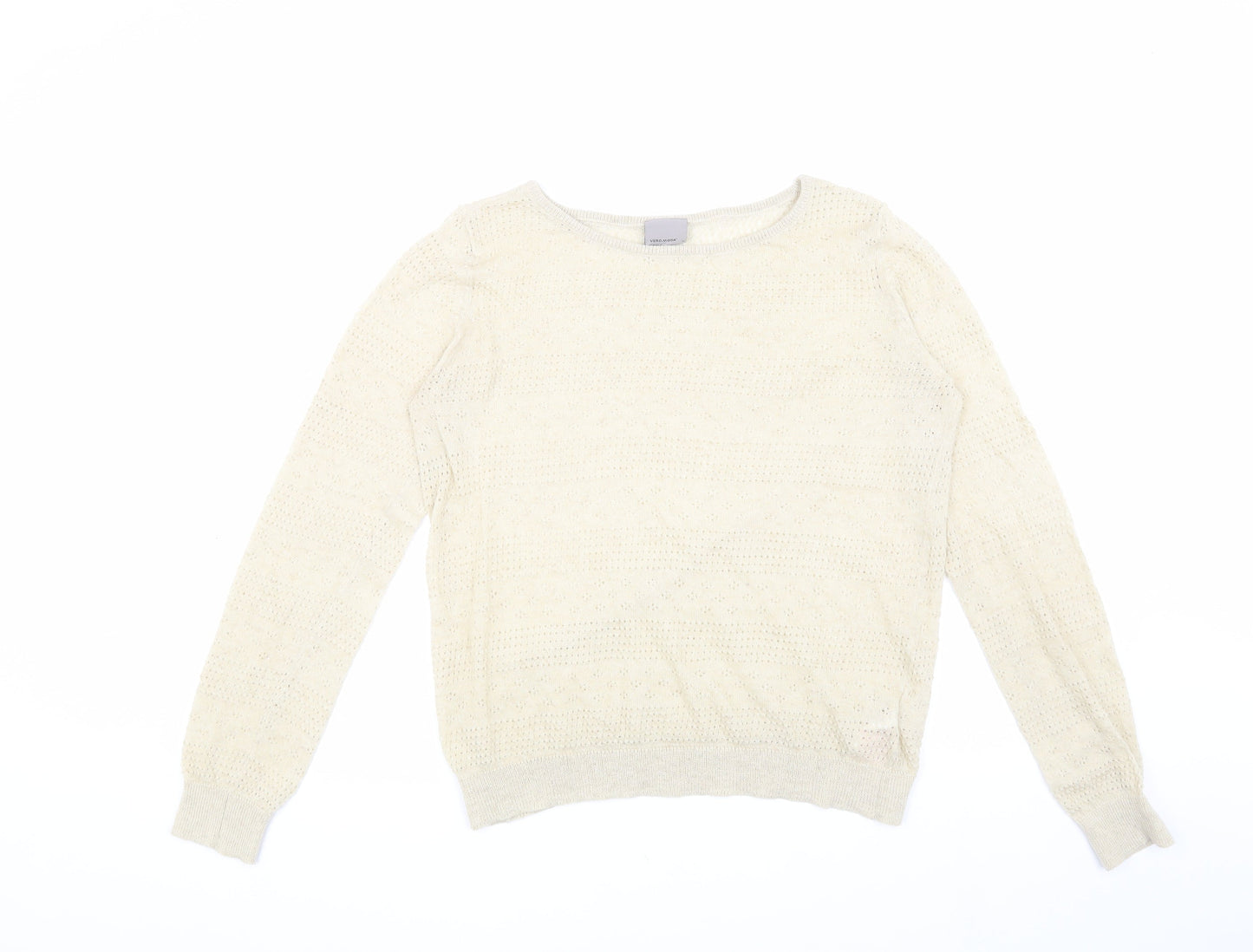Vero Moda Women's Ivory Pullover Jumper Size M