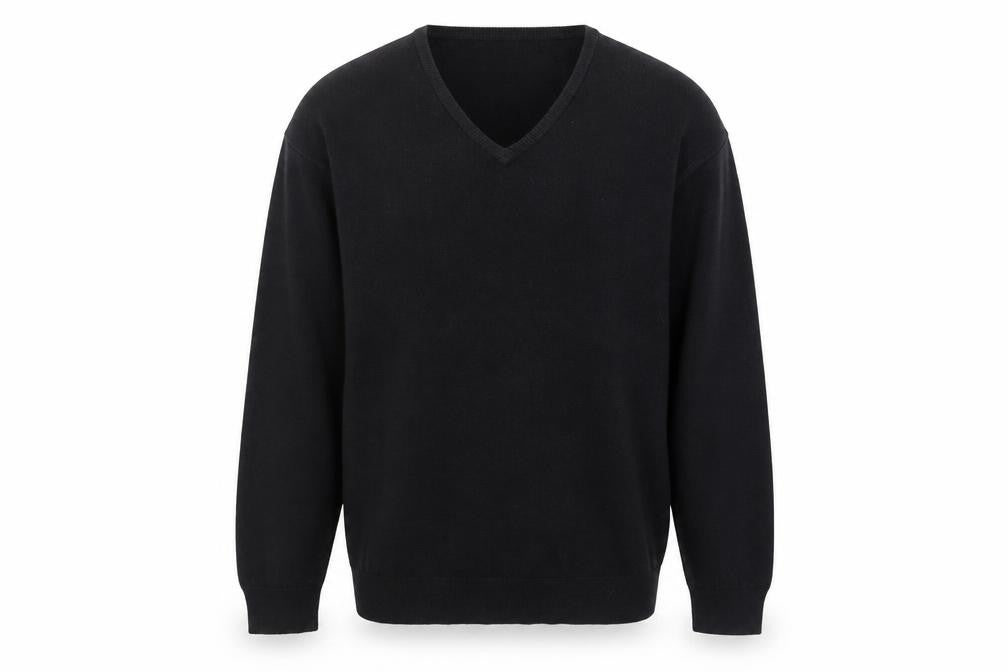 Greenwoods Men's Black XL V-Neck Pullover Jumper