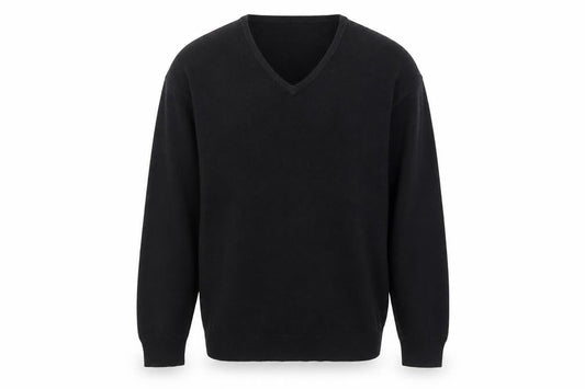 Greenwoods Men's Black XL V-Neck Pullover Jumper