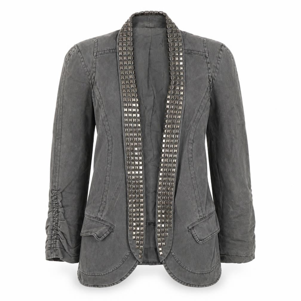 Miss Selfridge Grey Studded Women's Blazer Jacket Size 8
