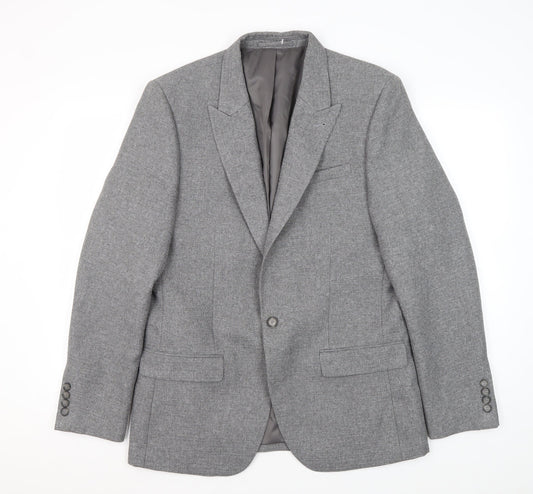 River Island Men's Grey Blazer 40 Regular