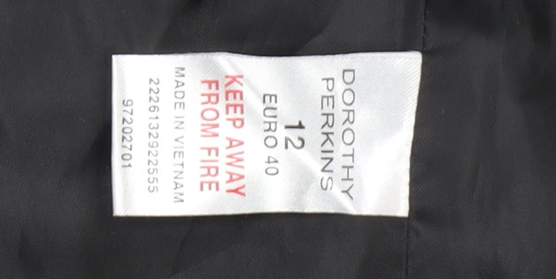 Dorothy Perkins Women's Black Blazer, Size 12, Lined Two-Button