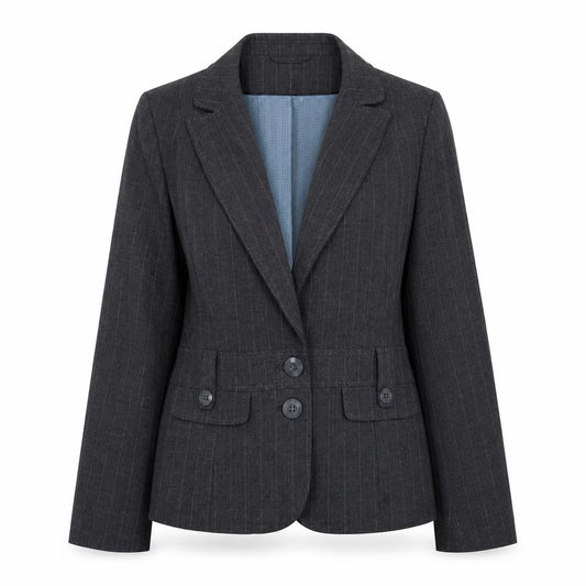 Autonomy Women's Grey Blazer Size 16 Pinstripe