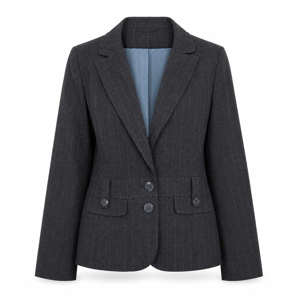 Autonomy Women's Grey Blazer Size 16 Pinstripe