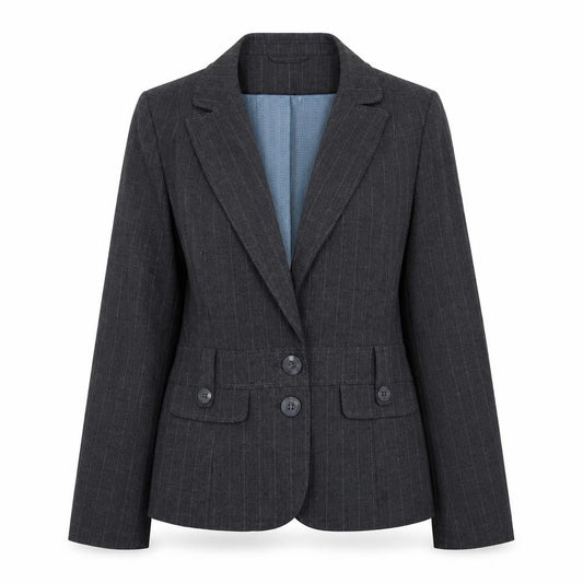 Autonomy Women's Grey Blazer Size 16 Pinstripe