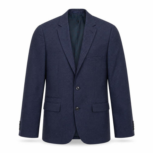 Burton Menswear Men's Blue Slim Fit Check Blazer 38S