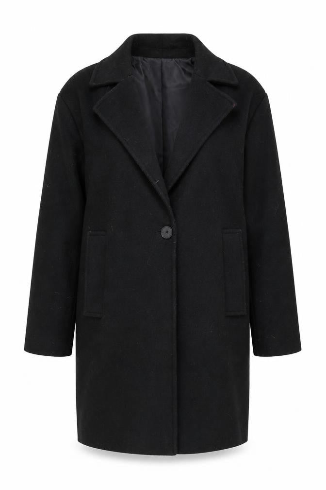 Marks & Spencer Women's Black Overcoat Size 8 - Classic Style