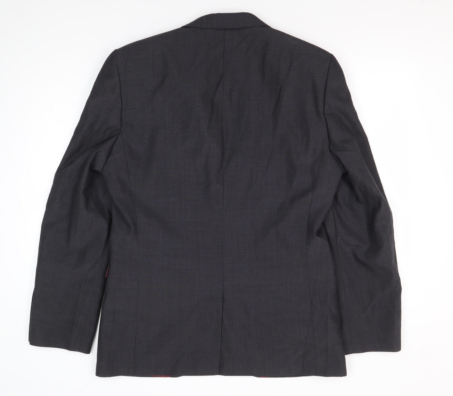 Next Men's Black Blazer 40 Regular Two-Button Wool