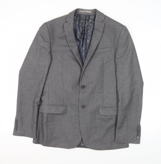 Scott & Taylor Men's Grey Slim Blazer 38R