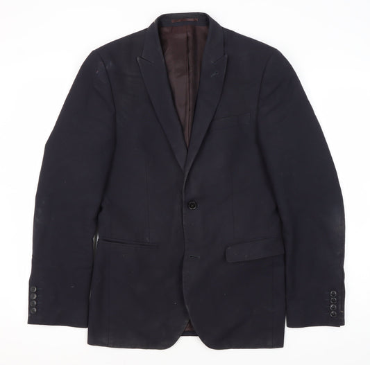 Next Men's Black Blazer, Slim Fit, Size 36, Excellent