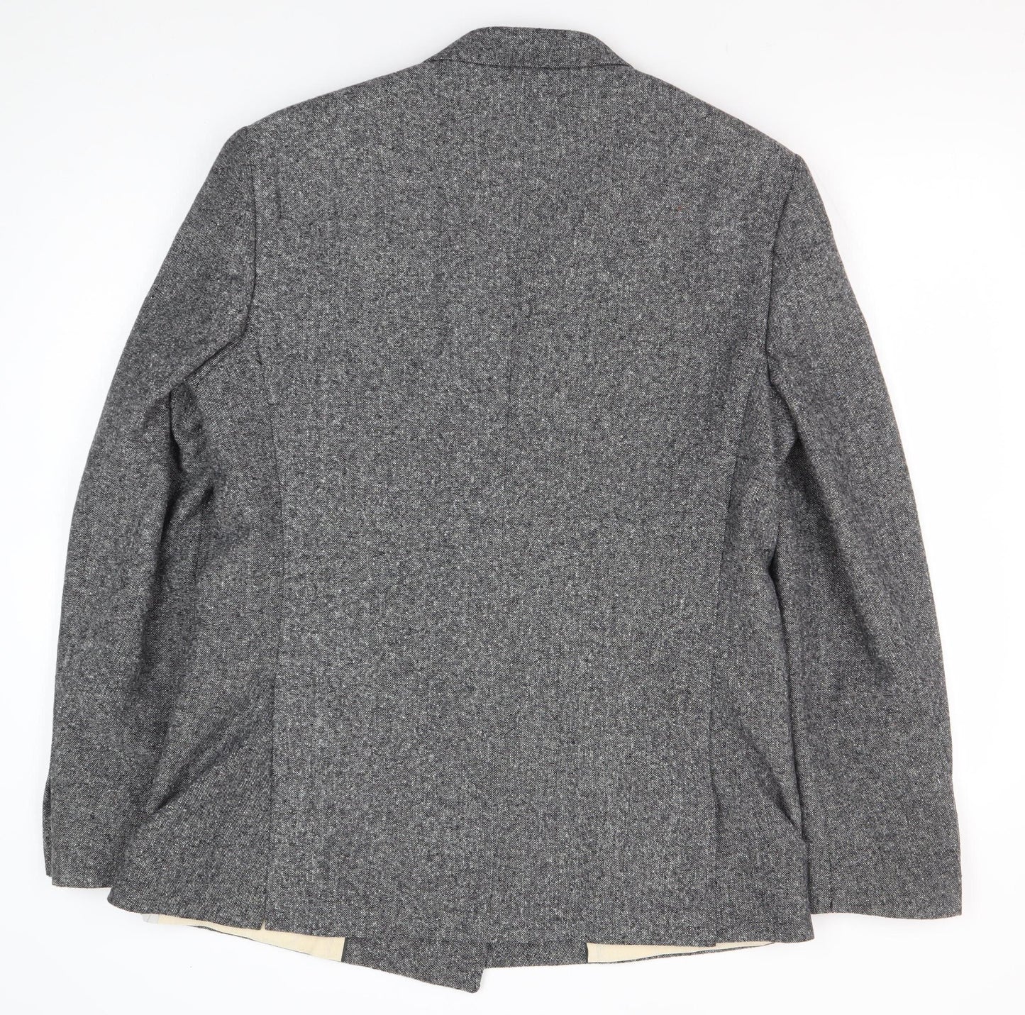 River Island Men's Grey Double-Breasted Blazer L