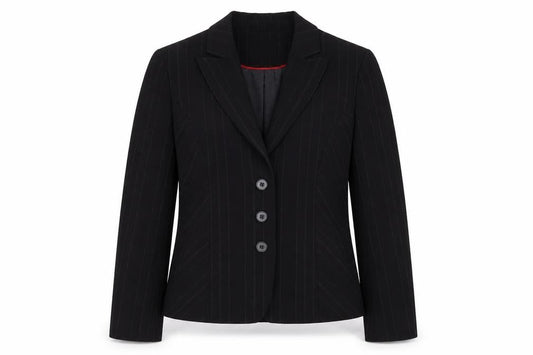 Next Women's Black Pinstripe Suit Jacket, Size 14