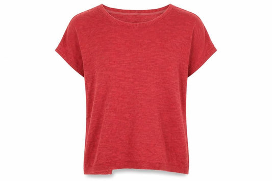 FatFace Women's Red Short Sleeve Pullover Jumper