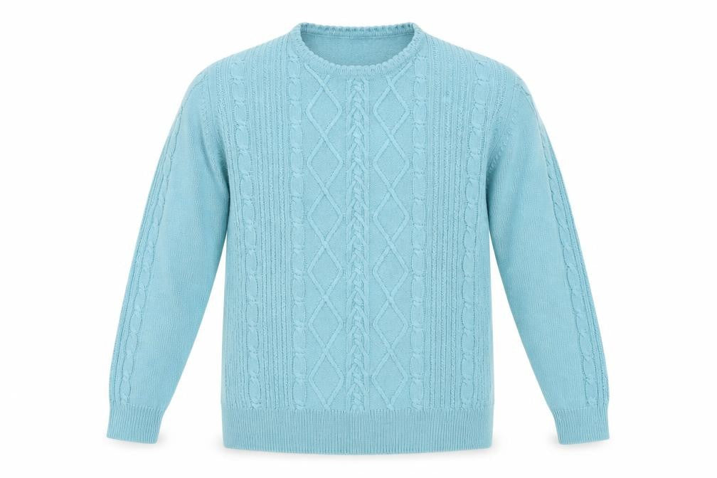 Isle Essentials Men's Blue Pullover Jumper L