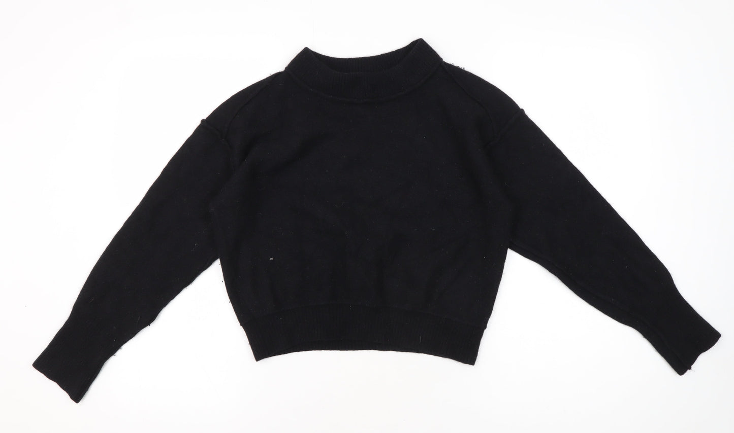 Free People Women's Black Wool Pullover Jumper Size S