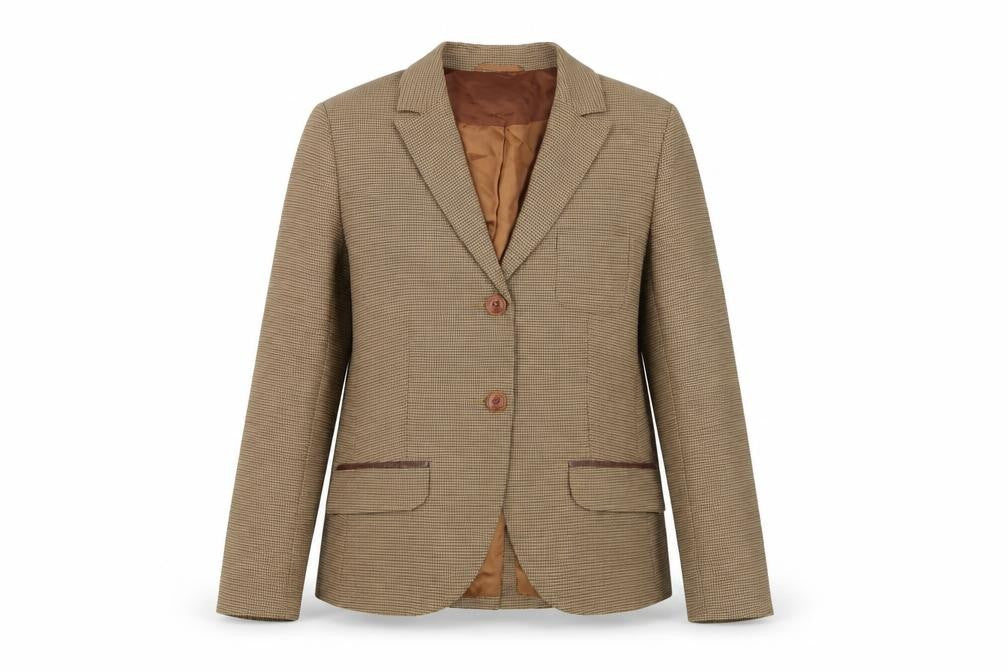 s.Oliver Women's Brown Check Blazer Size 14 Workwear